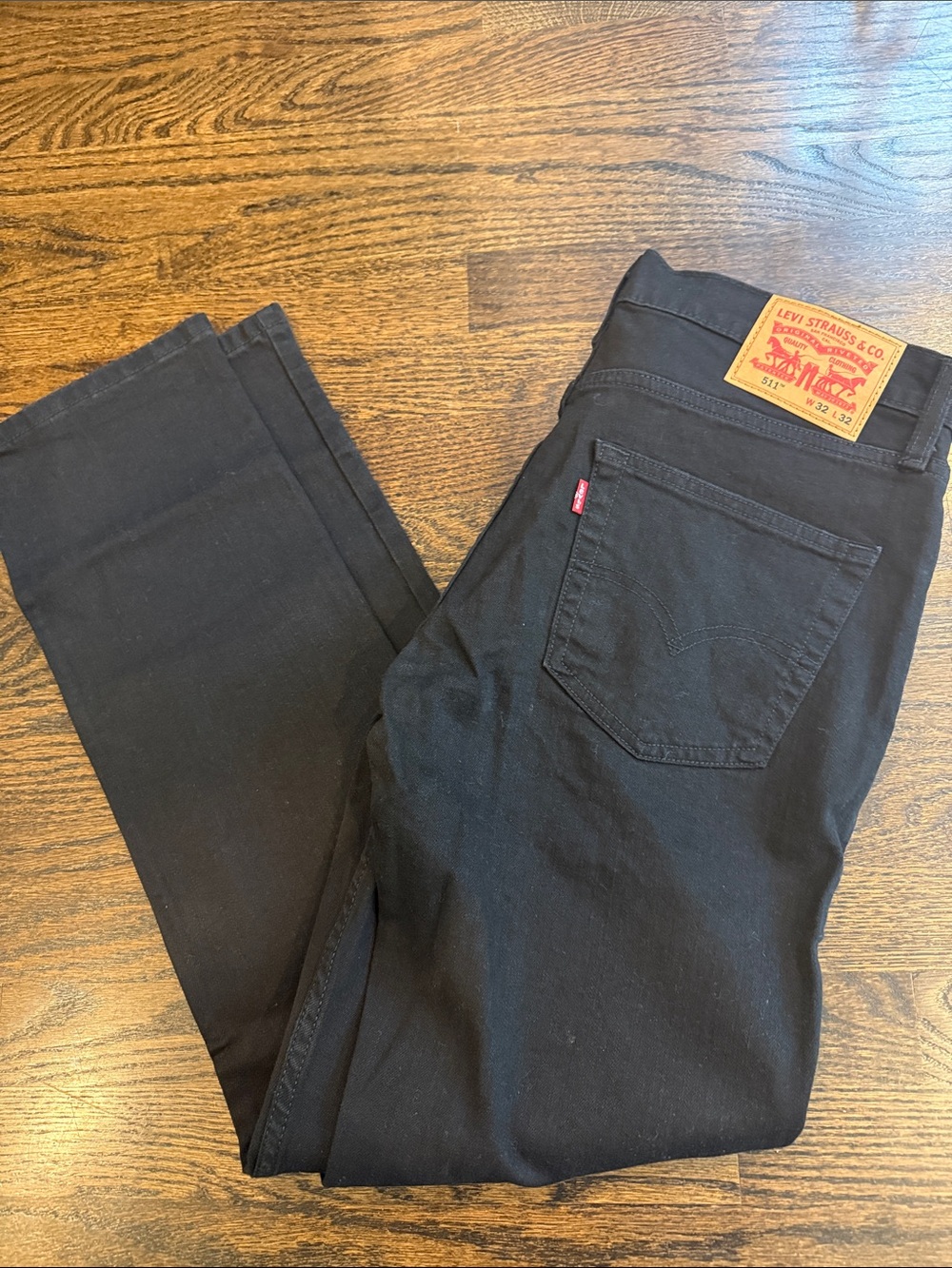 Levi's Black Men’s Slim Straight Jeans 511 32x32